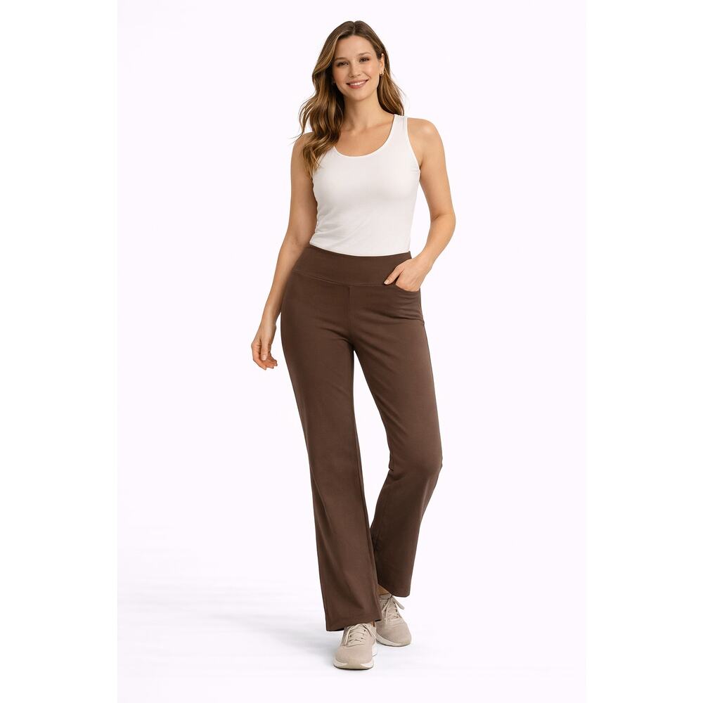 RBX Brown Bootcut Yoga Pants Womens Large Stretch Activewear
